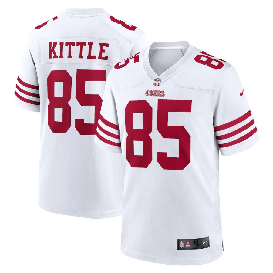 Men San Francisco 49ers #85 George Kittle Nike White Player Game NFL Jersey